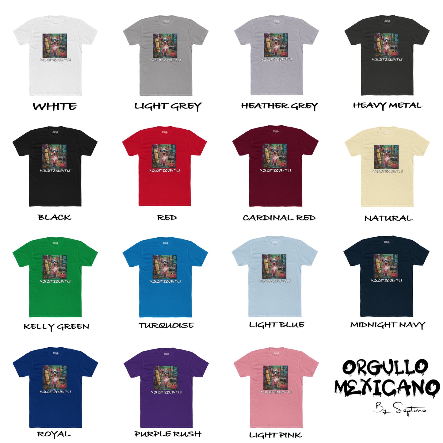 PERRO XOLOITZCUINTLI URBANO COOL Unisex Cotton Crew Tee