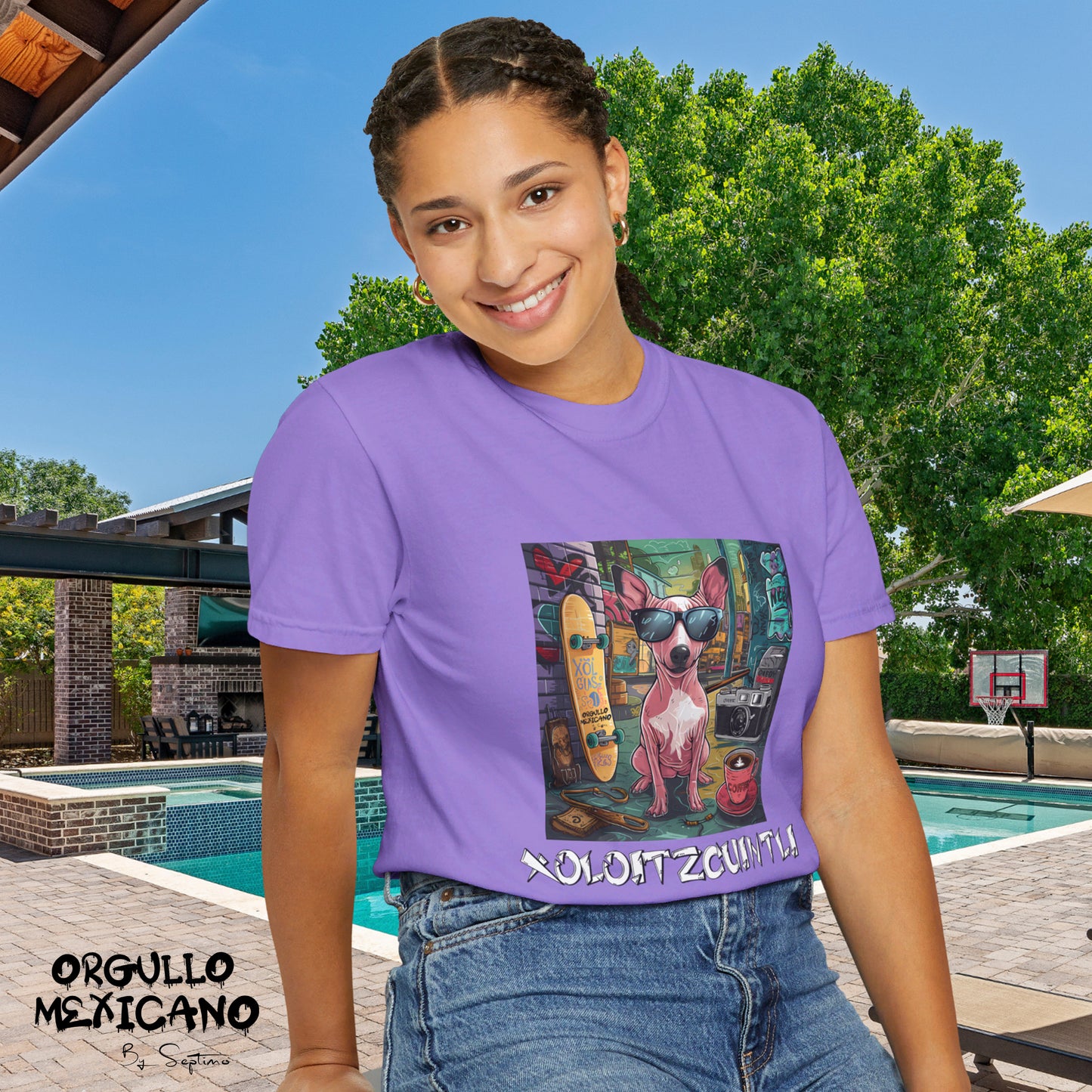PERRO XOLOITZCUINTLI URBANO COOL Unisex Cotton Crew Tee