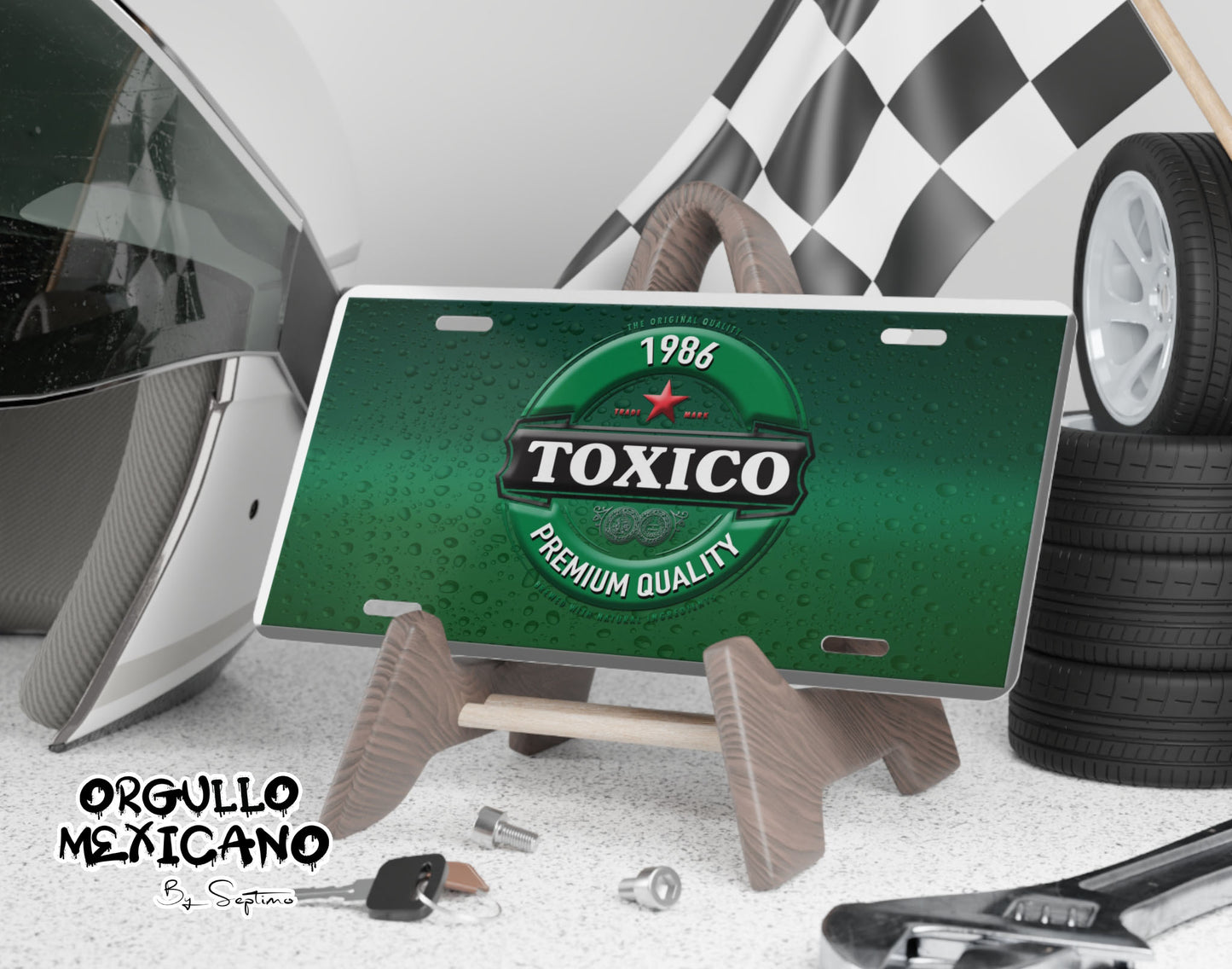 Placa para Auto BEER LOGO Personalizada con Tu Nombre Y Fecha| | DISENO DE LUJO- Regalo Exclusivo