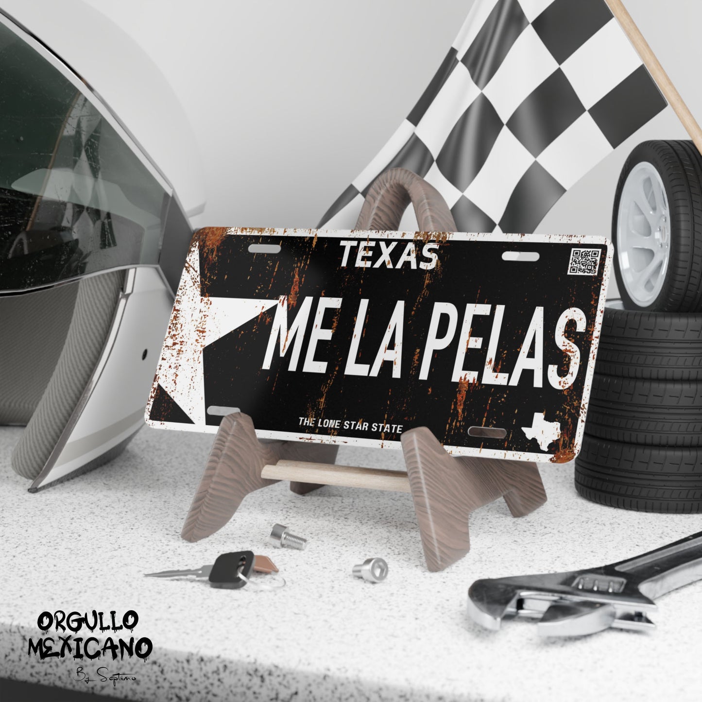 Placa TEXAS Personalizada con Tu Nombre o Frase | TEXAS BLANCO Y NEGRO | DISENO NUEVO Y DISENO 0XIDADO - Regalo Exclusivo