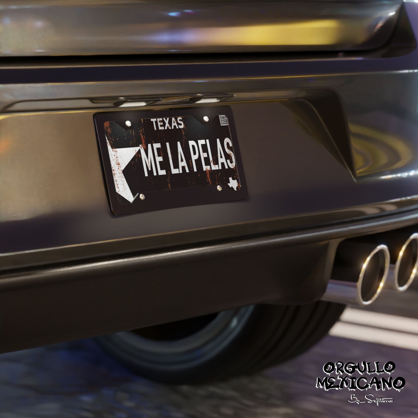Placa TEXAS Personalizada con Tu Nombre o Frase | TEXAS BLANCO Y NEGRO | DISENO NUEVO Y DISENO 0XIDADO - Regalo Exclusivo