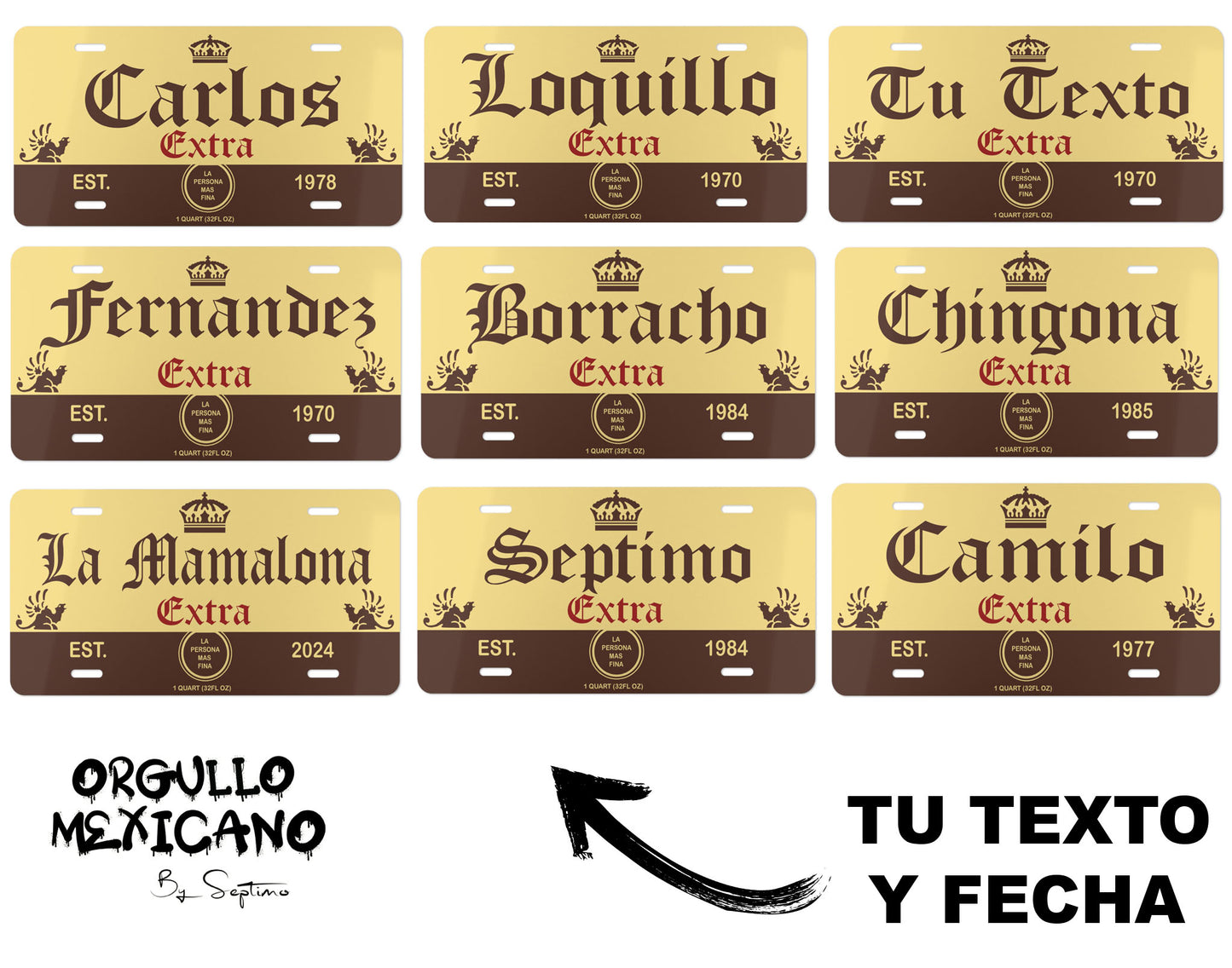 Placa CAGUAMA LOGO Personalizada con Tu Nombre Y Fecha| | DISENO DE LUJO- Regalo Exclusivo