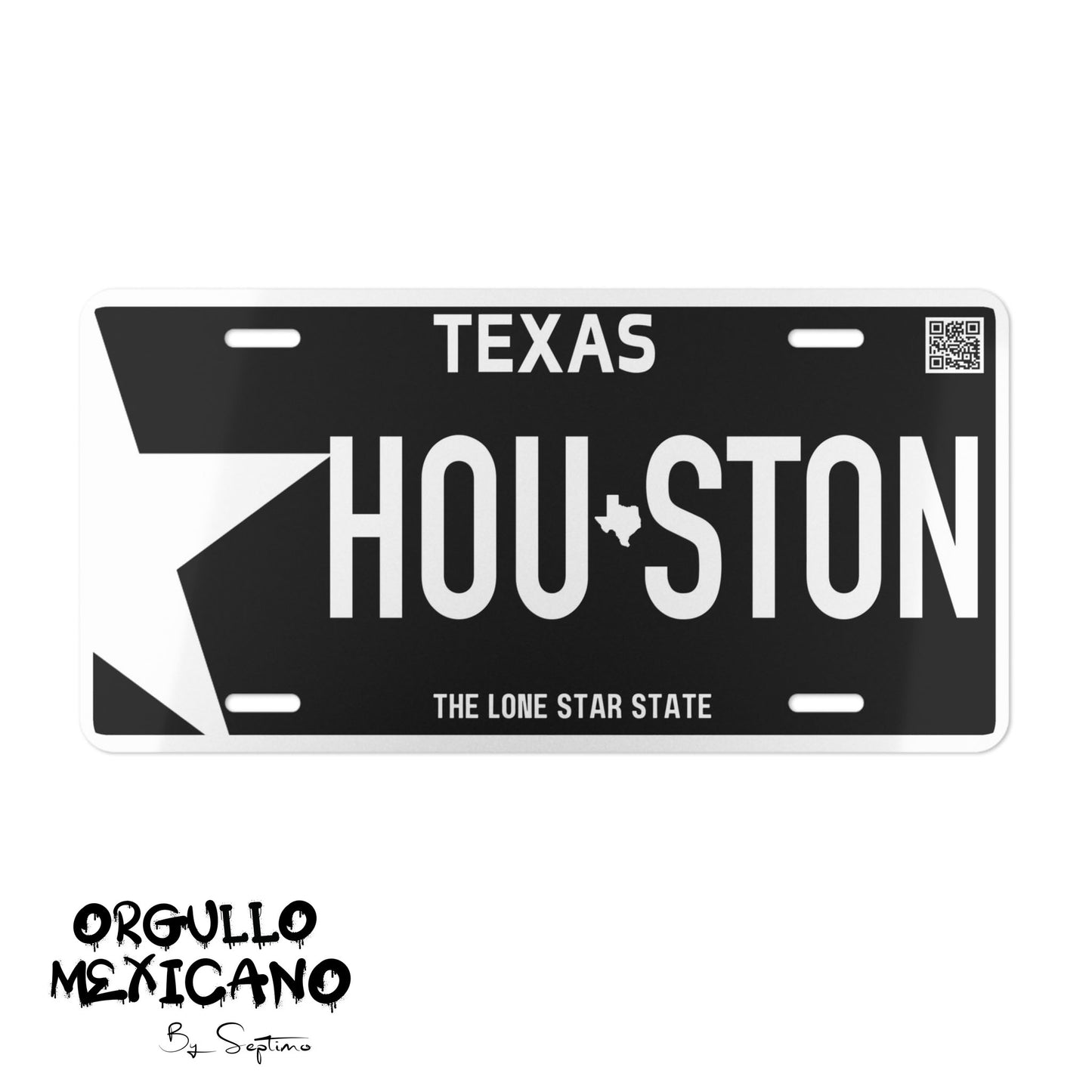 Placa TEXAS Personalizada con Tu Nombre o Frase | TEXAS BLANCO Y NEGRO | DISENO NUEVO Y DISENO 0XIDADO - Regalo Exclusivo