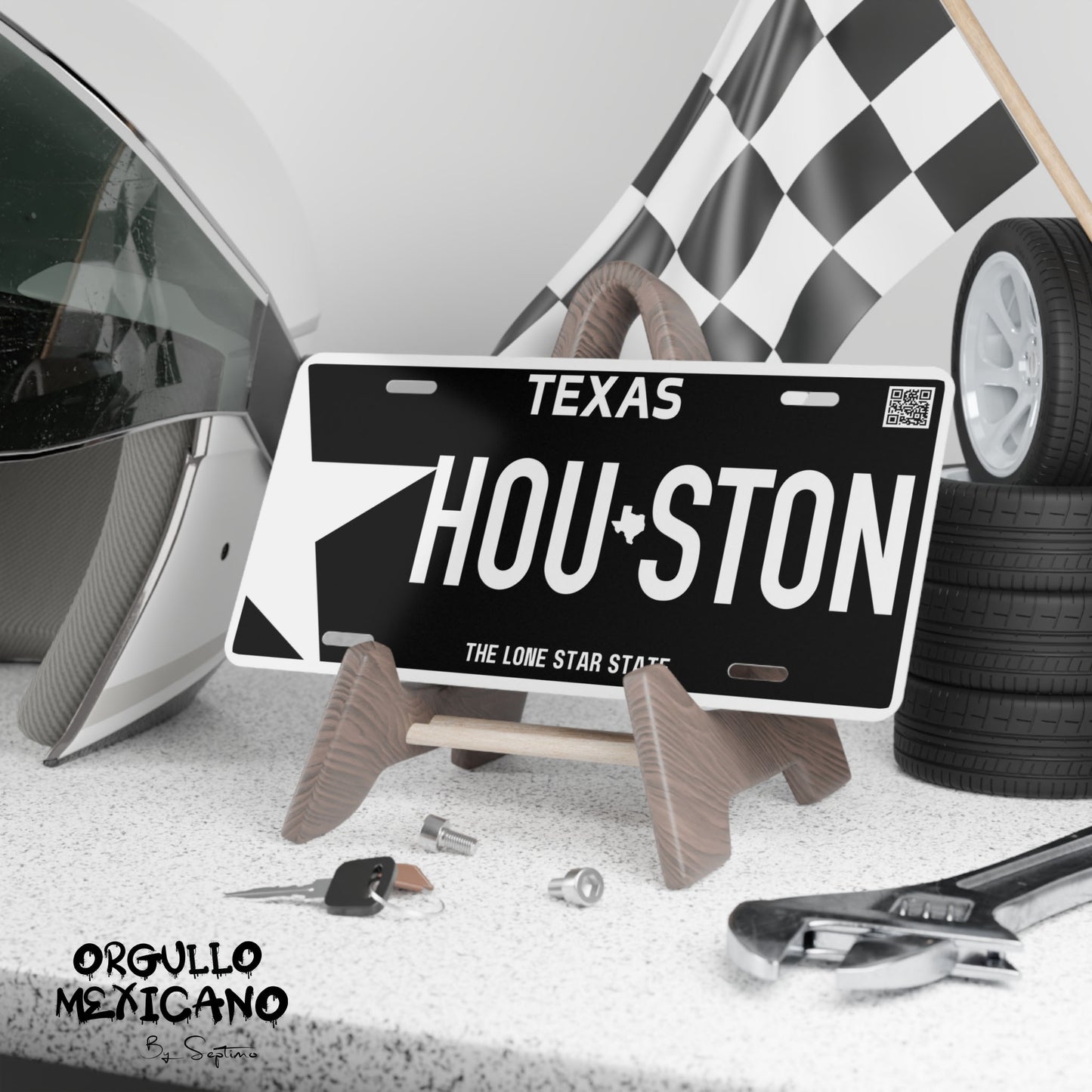 Placa TEXAS Personalizada con Tu Nombre o Frase | TEXAS BLANCO Y NEGRO | DISENO NUEVO Y DISENO 0XIDADO - Regalo Exclusivo