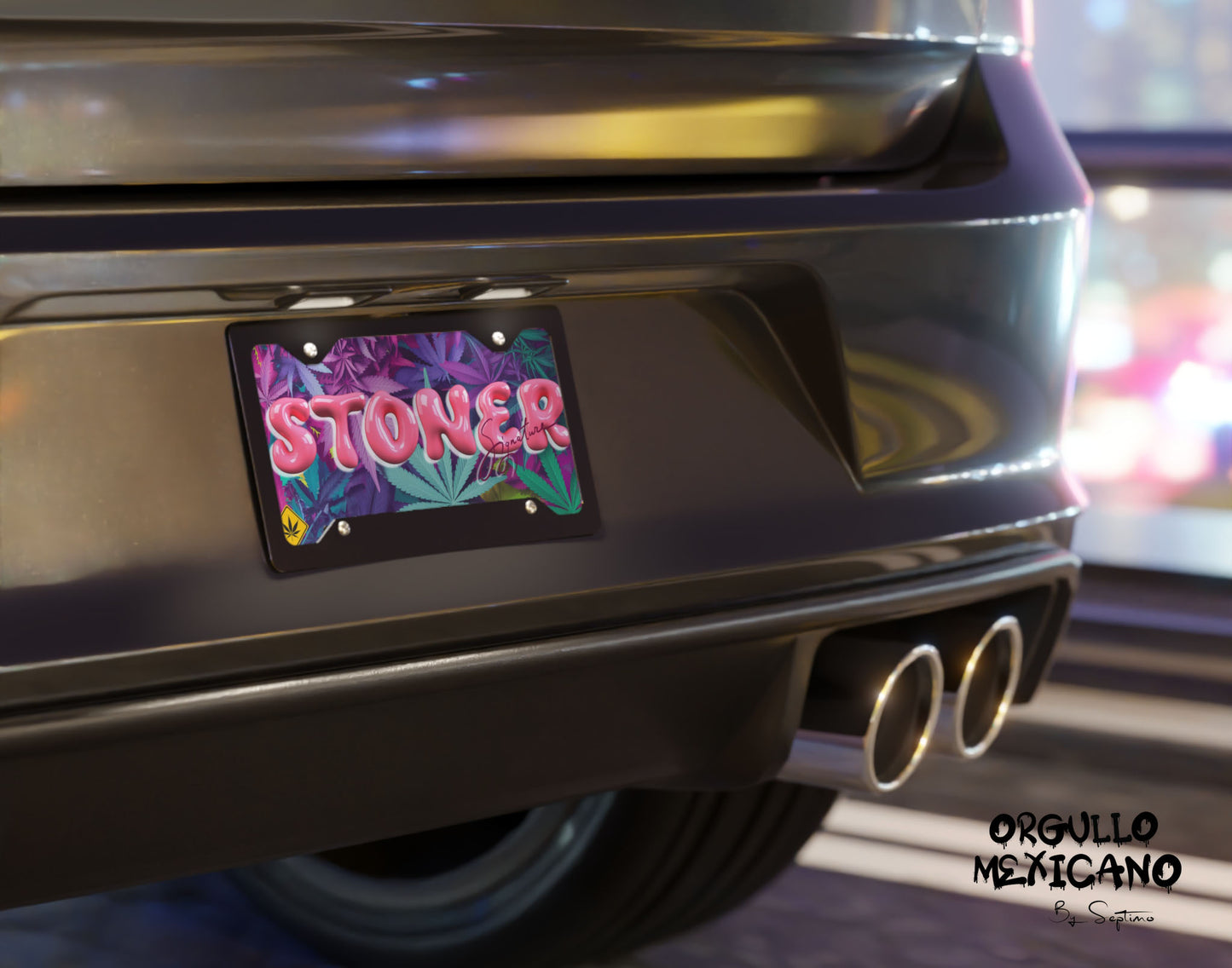 Placa Para Auto Weed Design | 3 diferentes diseños | - Regalo Exclusivo