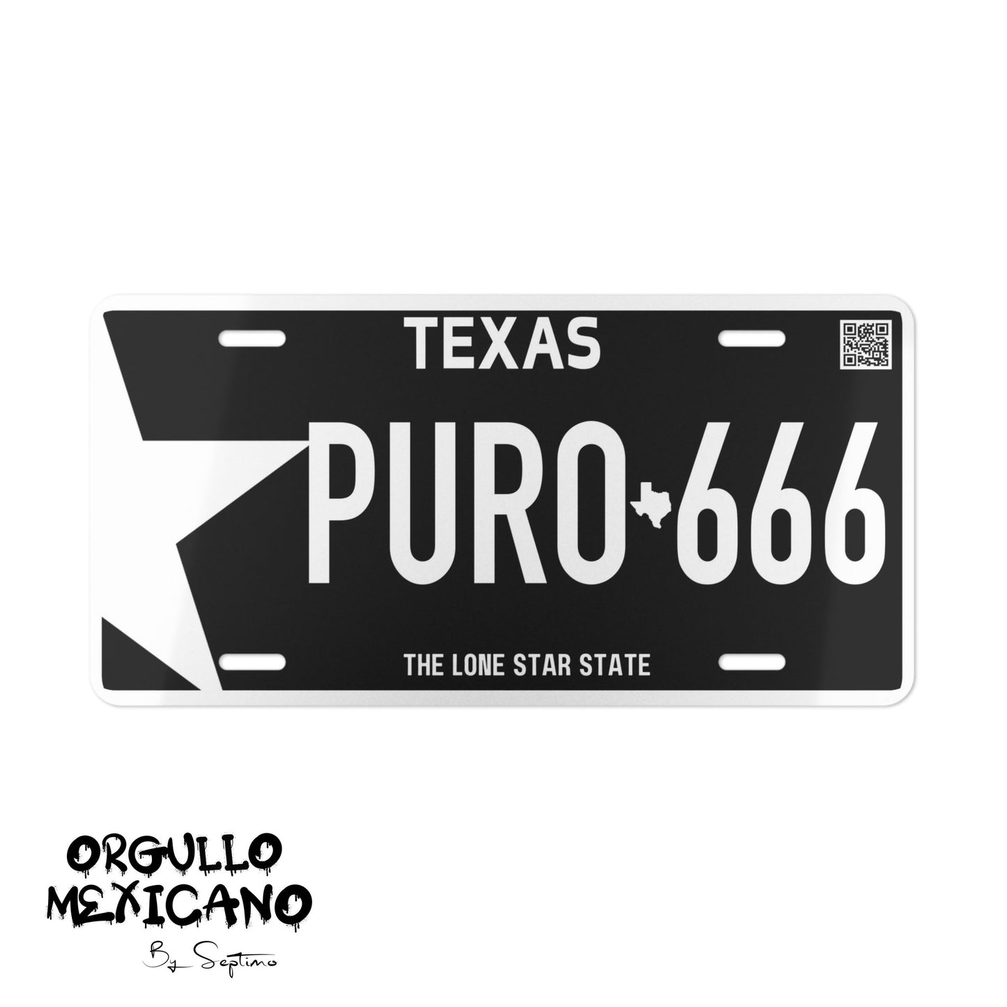 Placa TEXAS Personalizada con Tu Nombre o Frase | TEXAS BLANCO Y NEGRO | DISENO NUEVO Y DISENO 0XIDADO - Regalo Exclusivo