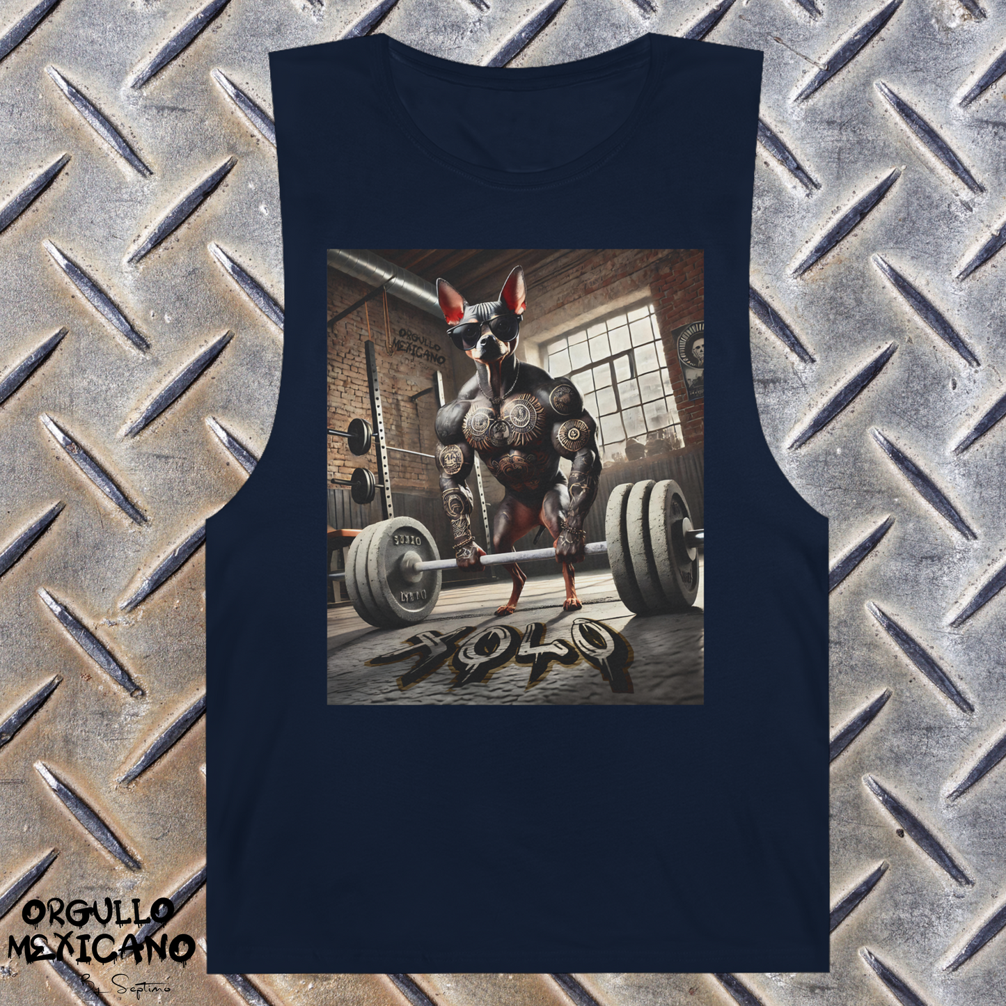 PERRO XOLOITZCUINTLI BODYBUILDING,Unisex Barnard Tank