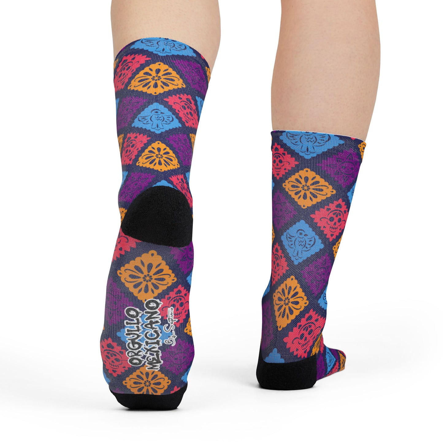 CALCETAS DISEÑO PAPEL PICADO MEXICANO , socks polyester