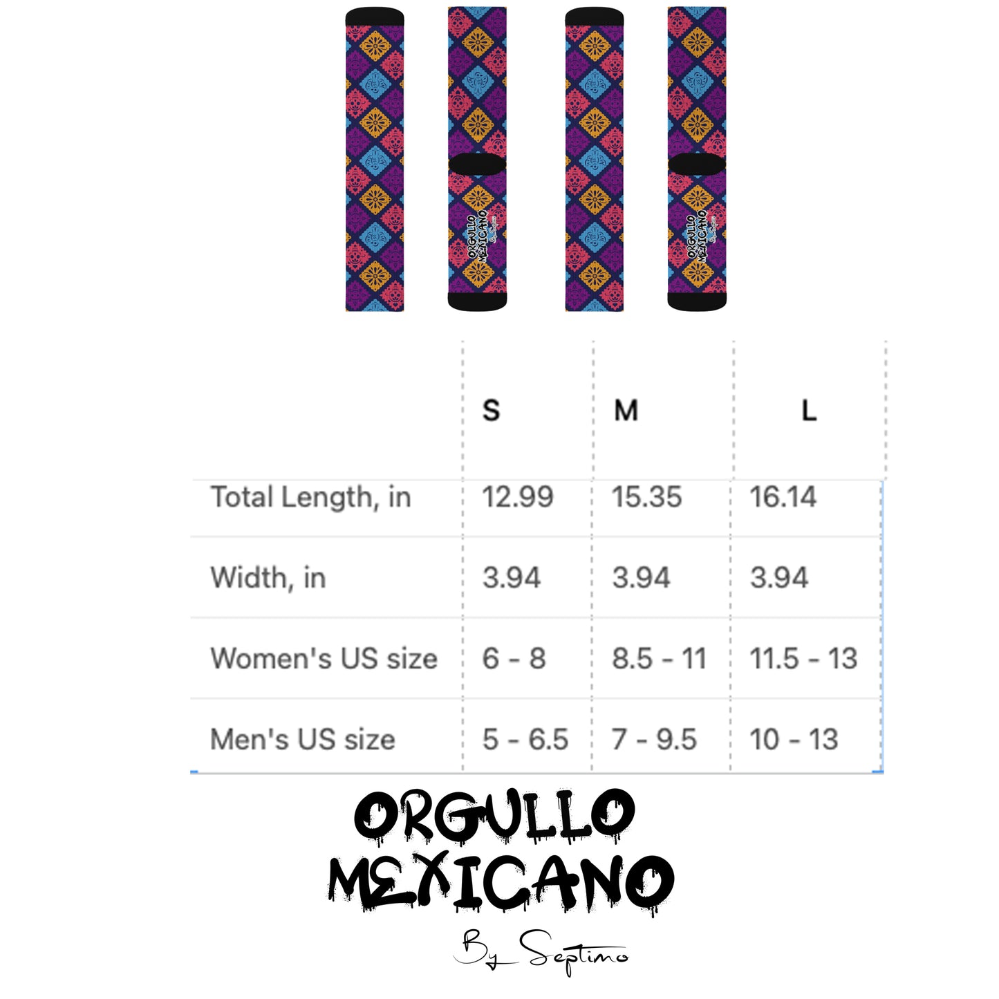 CALCETAS DISEÑO PAPEL PICADO MEXICANO , socks polyester