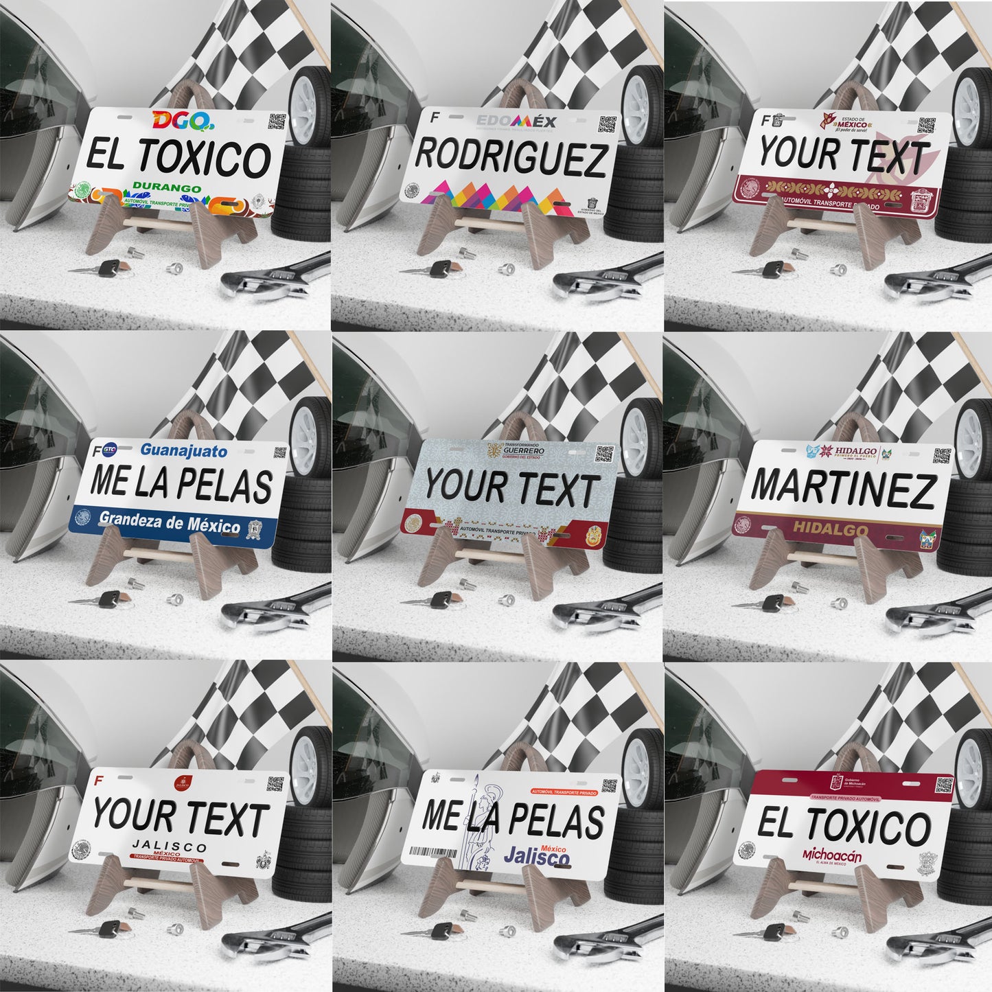 Placa Personalizada con Tu Nombre o Frase | Disponible en Cualquier Estado | MEXICO, USA, CENTRO AMERICA - Regalo Exclusivo