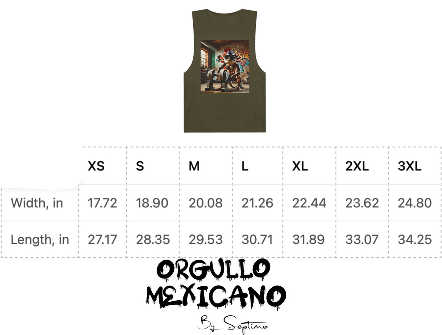 AJOLOTE MEXICANO BODYBUILDING,Unisex Barnard Tank