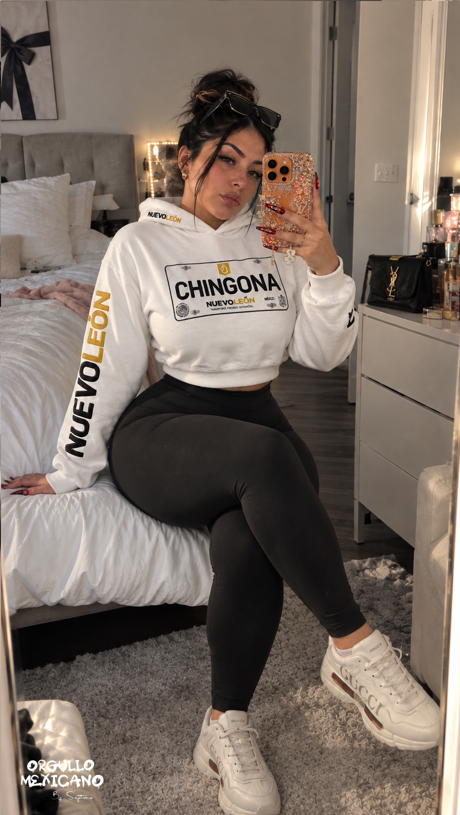 Sudadera Personalizada de tu Estado de México 🇲🇽 | Placa con Tu Texto + Estado en Mangas y Gorro | Hoodie Mexicana Personalizada