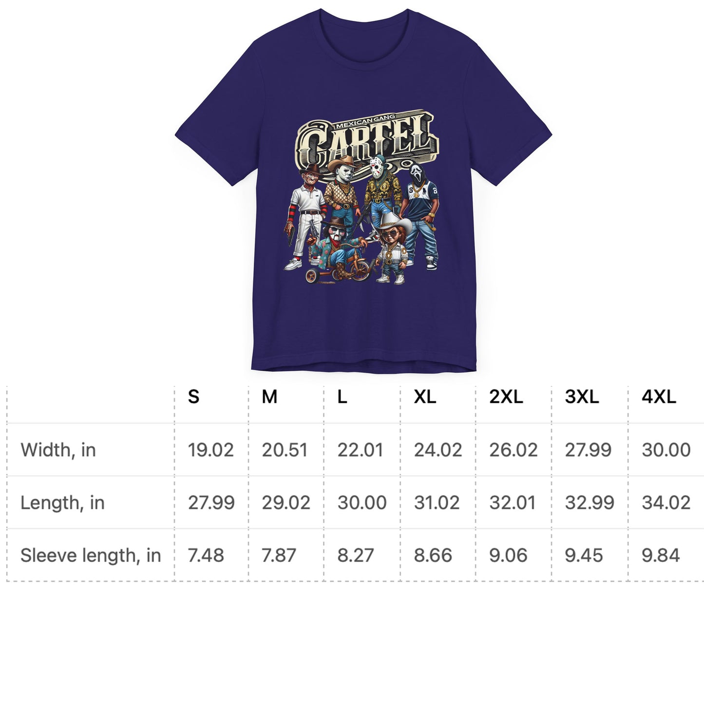 CARTEL HALLOWEEN  DISENO ESTILO MEXICANO  ,  Unisex Cotton Crew Tee