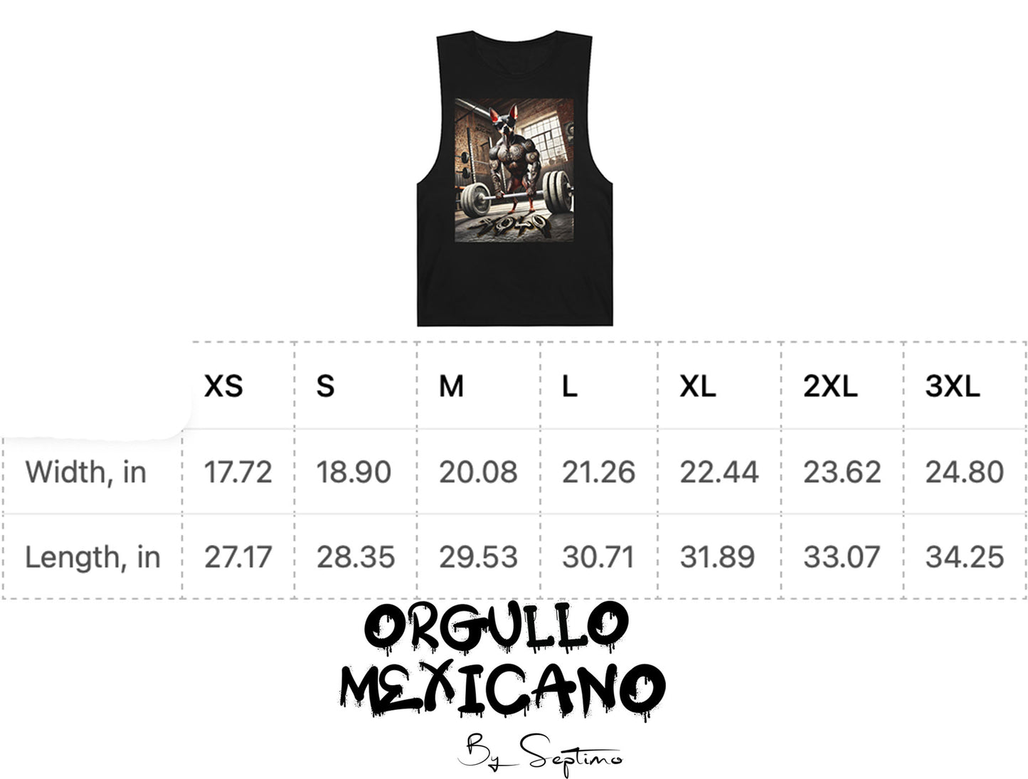 PERRO XOLOITZCUINTLI BODYBUILDING,Unisex Barnard Tank