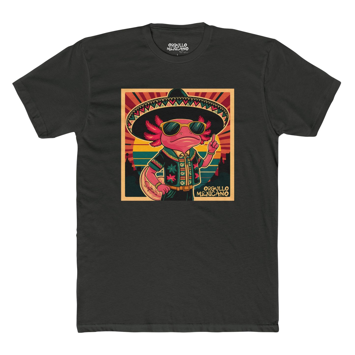 AJOLOTE CHARRO MEXICANO Unisex Cotton Crew Tee