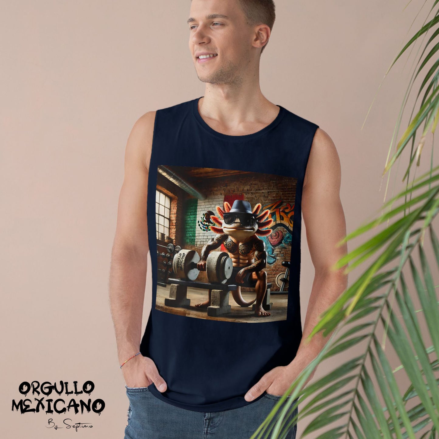 AJOLOTE MEXICANO BODYBUILDING,Unisex Barnard Tank