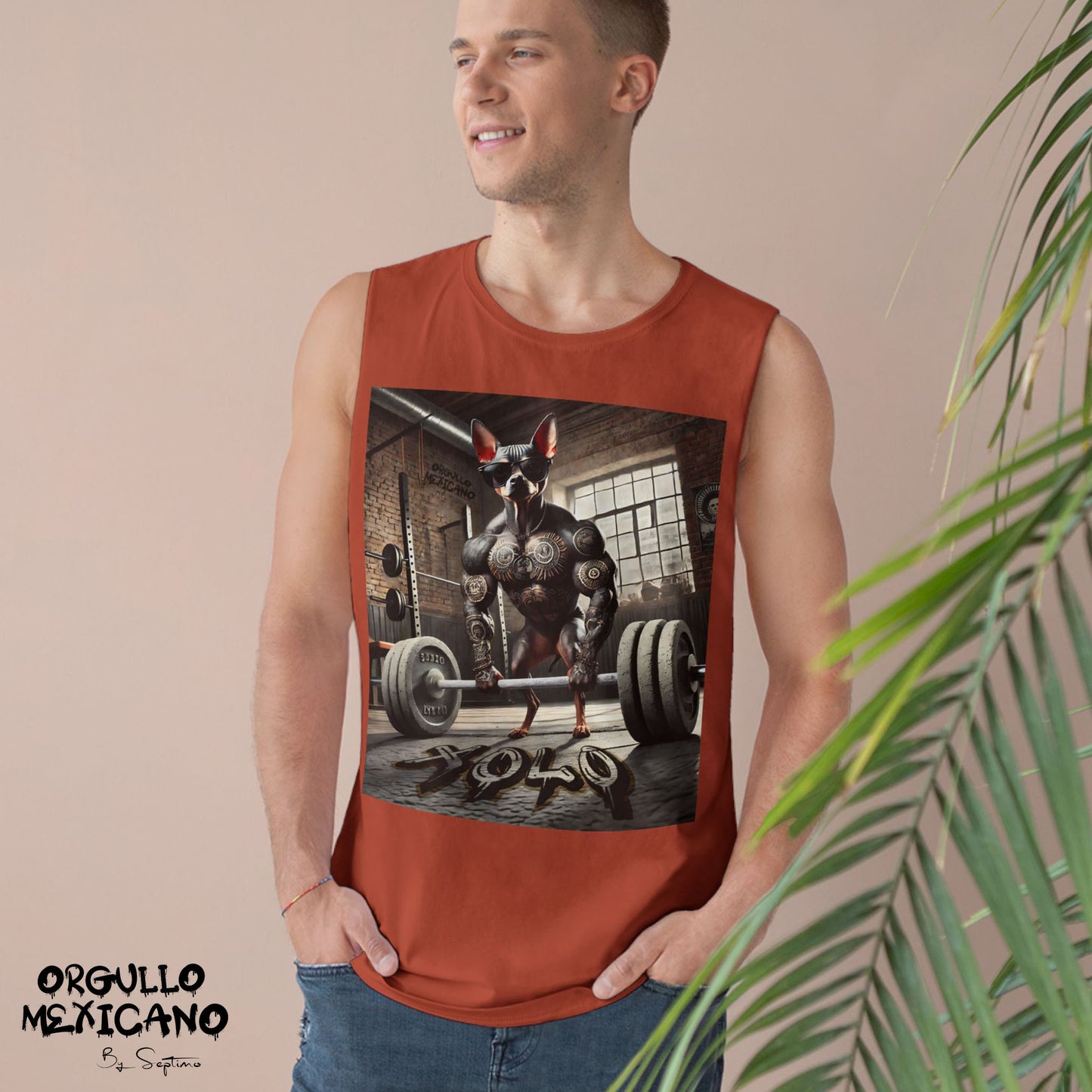 PERRO XOLOITZCUINTLI BODYBUILDING,Unisex Barnard Tank