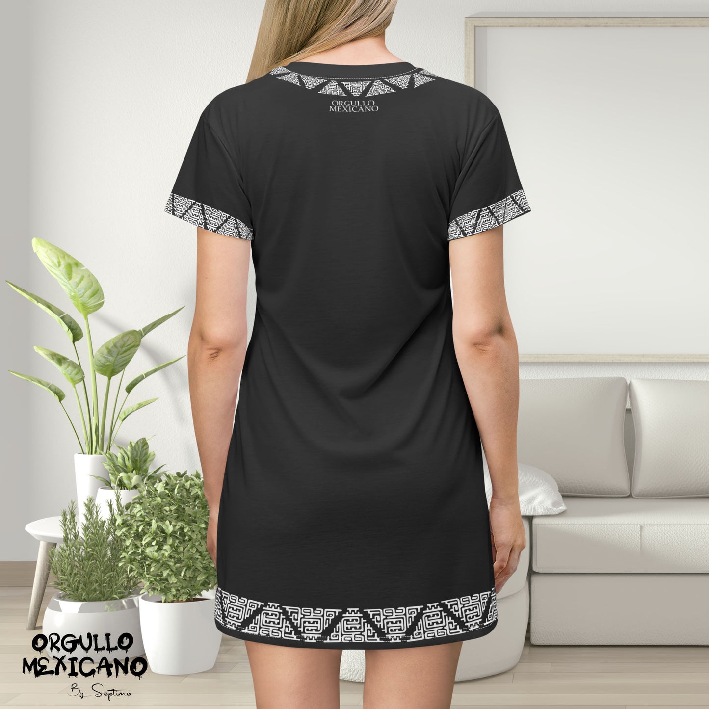 VESTIDO TIPO PLAYERA CULTURA MAYA, T-Shirt Dress