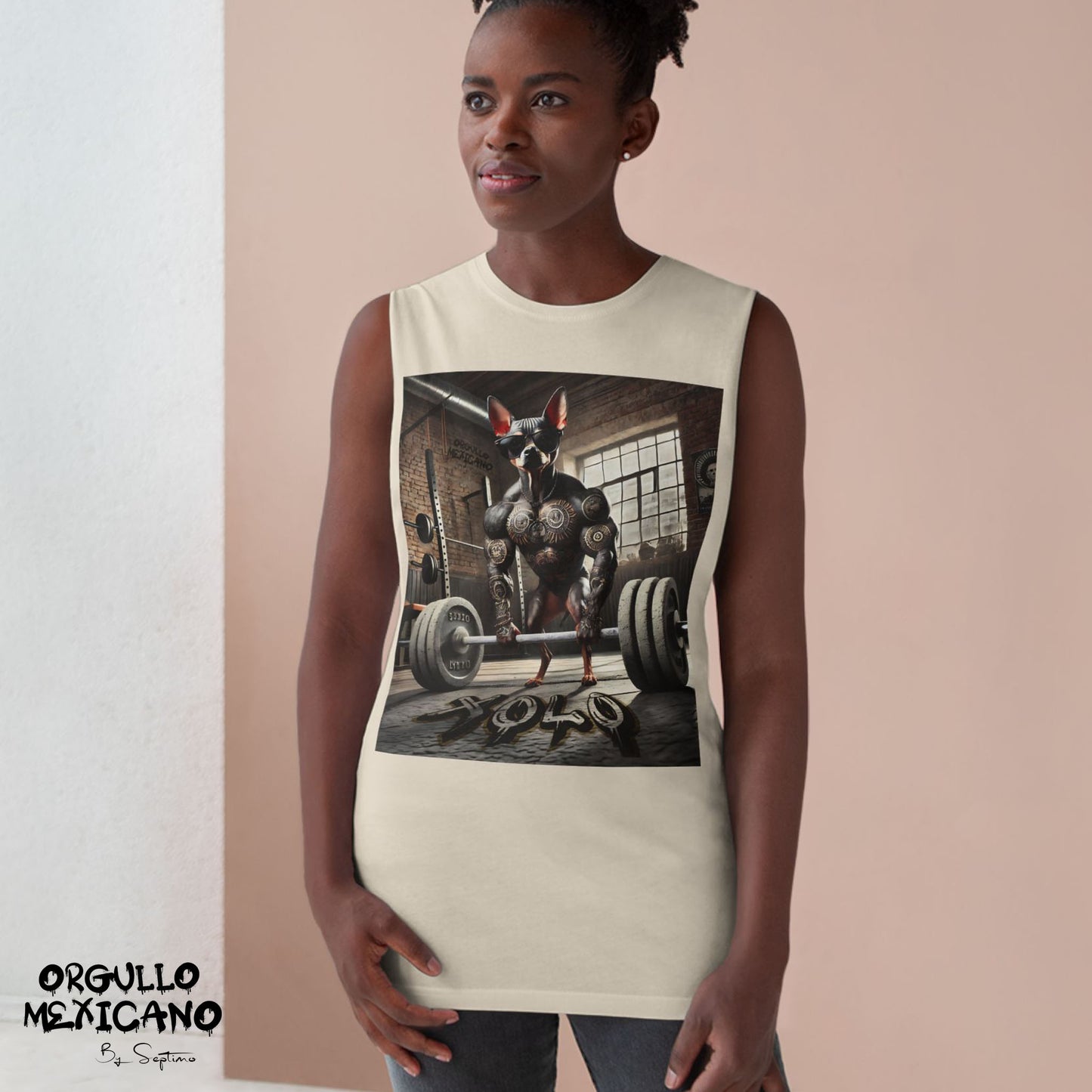 PERRO XOLOITZCUINTLI BODYBUILDING,Unisex Barnard Tank