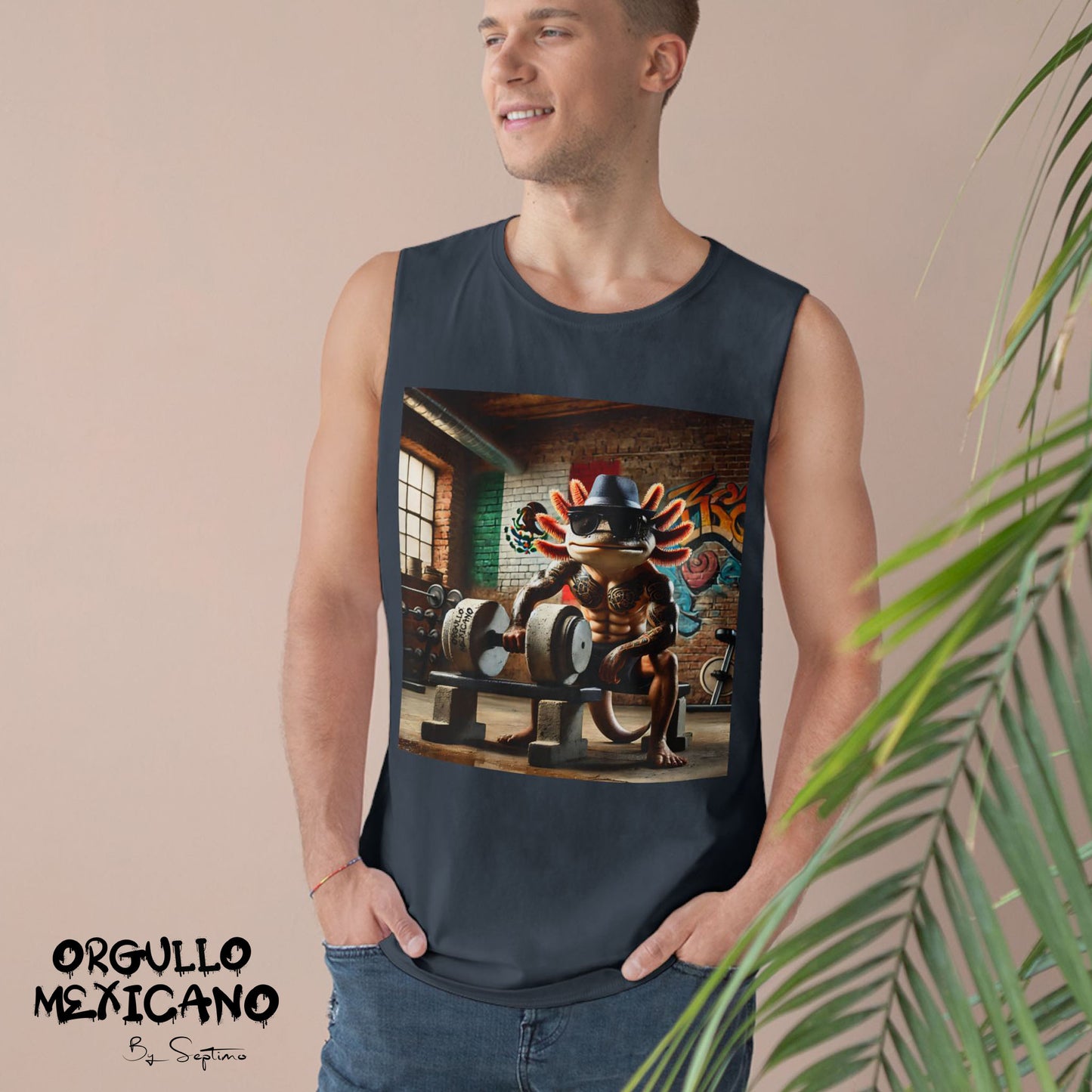 AJOLOTE MEXICANO BODYBUILDING,Unisex Barnard Tank