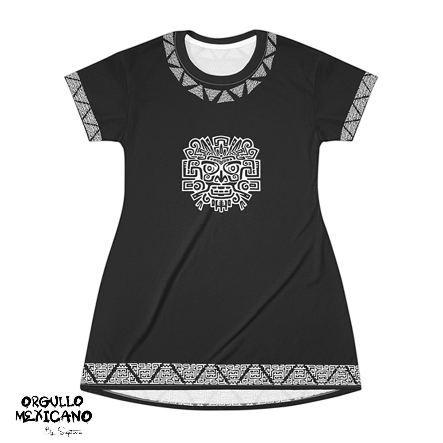 VESTIDO TIPO PLAYERA CULTURA MAYA, T-Shirt Dress