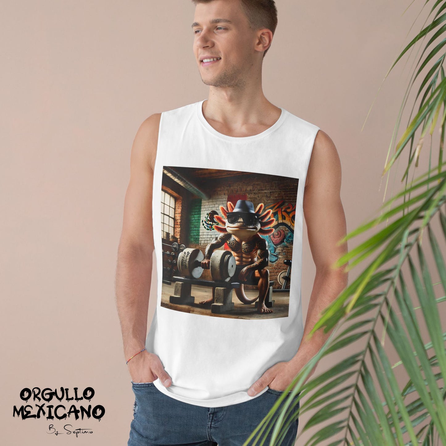 AJOLOTE MEXICANO BODYBUILDING,Unisex Barnard Tank