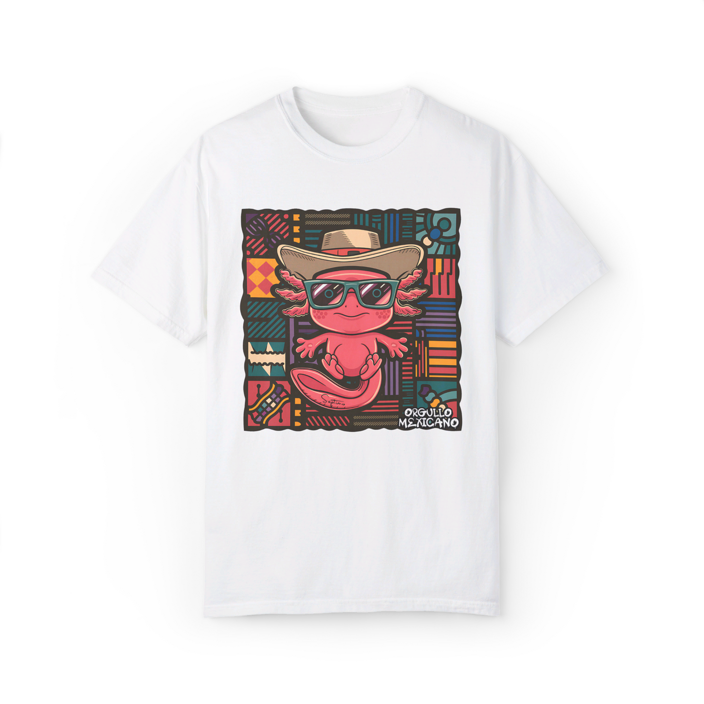 AJOLOTE MEXICANO SOMBRERO Unisex Cotton Crew Tee