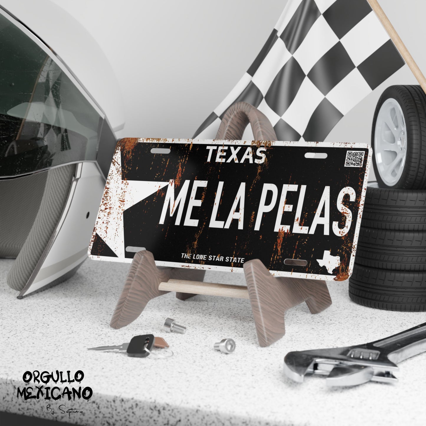 Placa TEXAS  Personalizada con Tu Nombre o Frase | TEXAS BLANCO Y NEGRO |  DISENO NUEVO Y DISENO 0XIDADO - Regalo Exclusivo