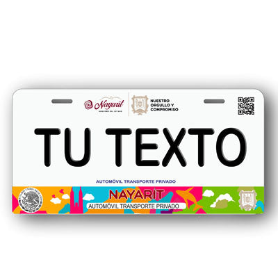 Placa Personalizada con Tu Nombre o Frase | Disponible en Cualquier Estado | MEXICO, USA, CENTRO AMERICA - Regalo Exclusivo