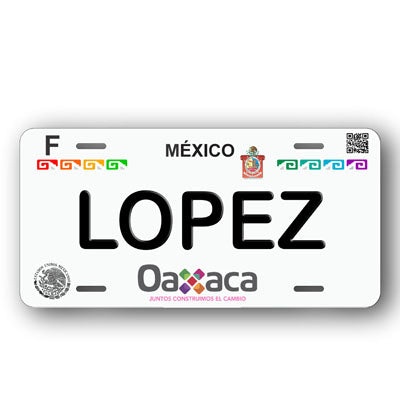 Placa Personalizada con Tu Nombre o Frase | Disponible en Cualquier Estado | MEXICO, USA, CENTRO AMERICA - Regalo Exclusivo