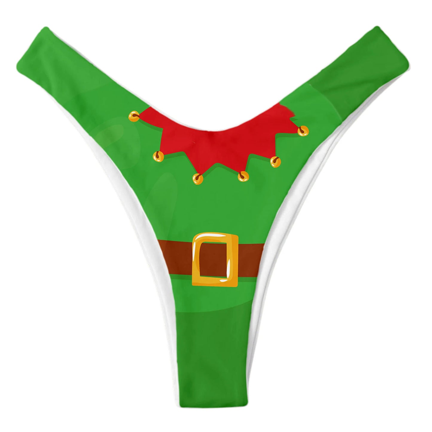 Bikini Diseno Santa Y Elfo corte Sexy Tanga