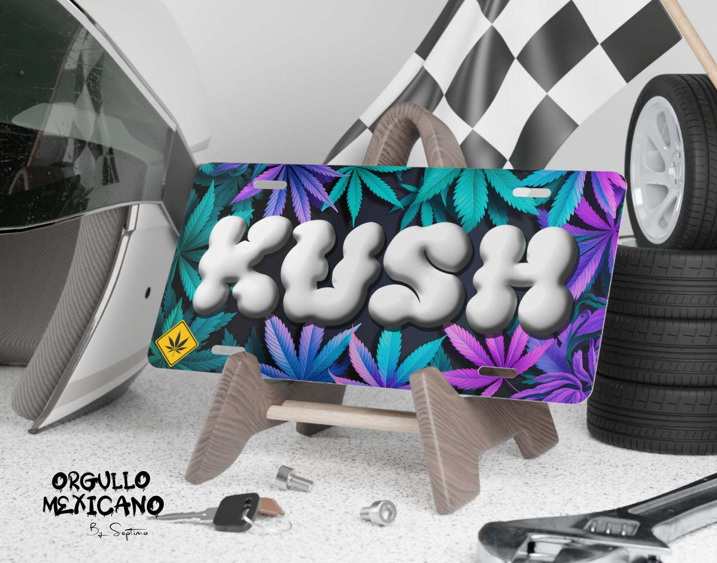 Placa Para Auto Weed Design  | 3 diferentes diseños | - Regalo Exclusivo