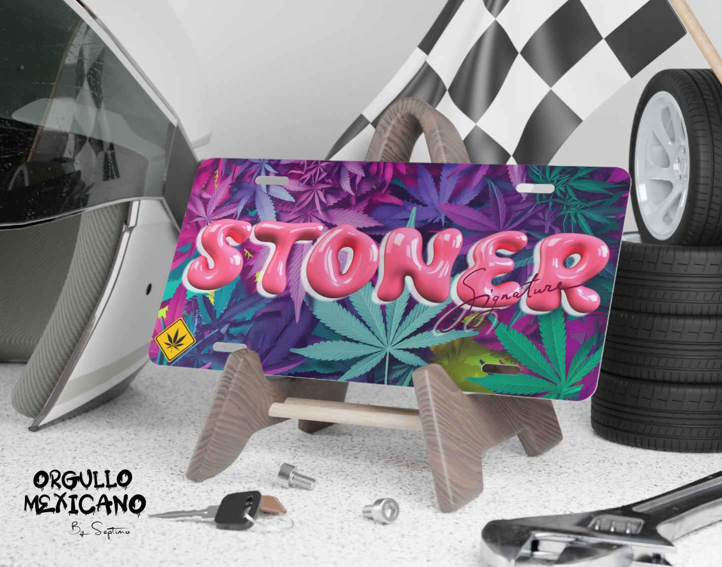 Placa Para Auto Weed Design  | 3 diferentes diseños | - Regalo Exclusivo