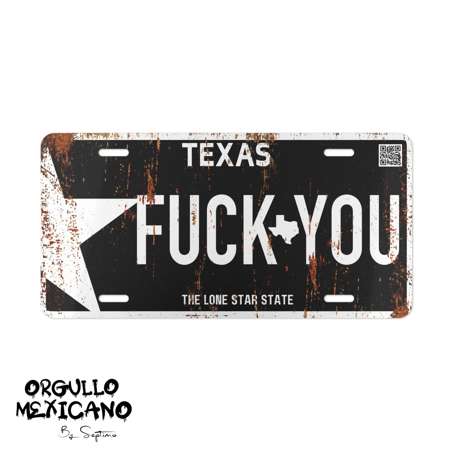 Placa TEXAS  Personalizada con Tu Nombre o Frase | TEXAS BLANCO Y NEGRO |  DISENO NUEVO Y DISENO 0XIDADO - Regalo Exclusivo