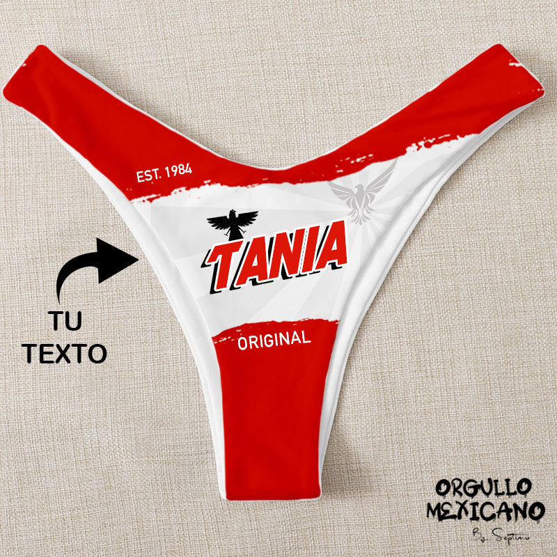 Bikini Diseno Cerveza Original Personalizado Con Tu Texto y Fecha