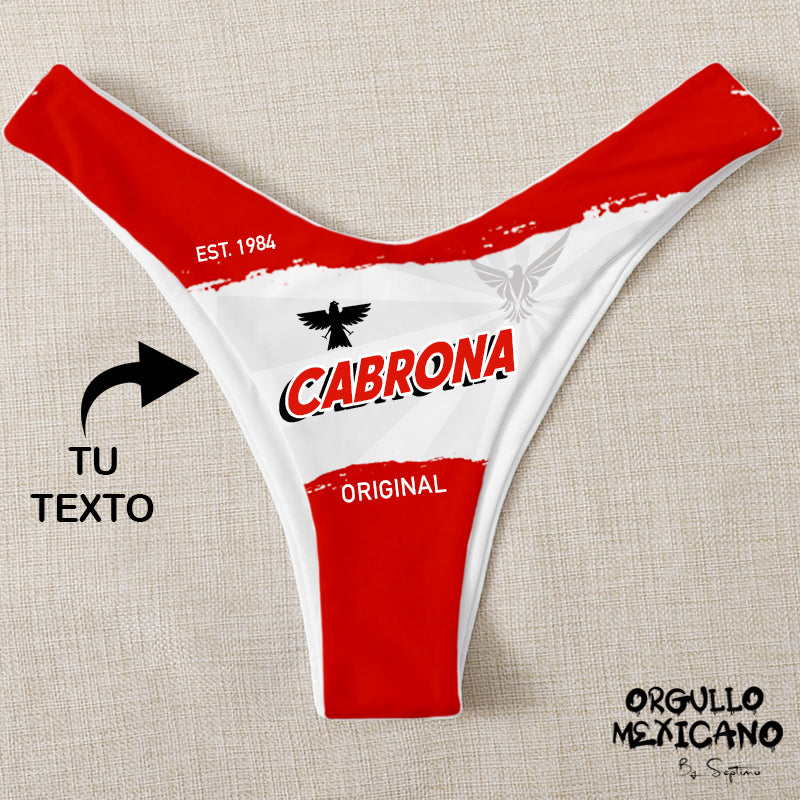 Bikini Diseno Cerveza Original Personalizado Con Tu Texto y Fecha