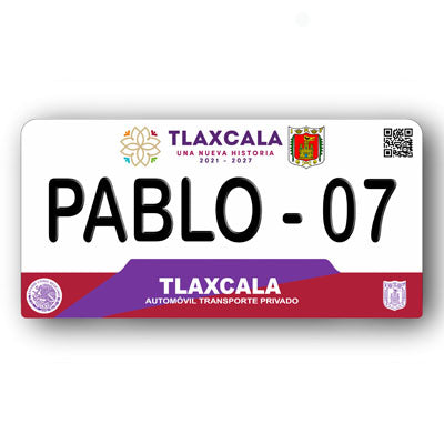 Placa Personalizada con Tu Nombre o Frase | Disponible en Cualquier Estado | MEXICO, USA, CENTRO AMERICA - Regalo Exclusivo