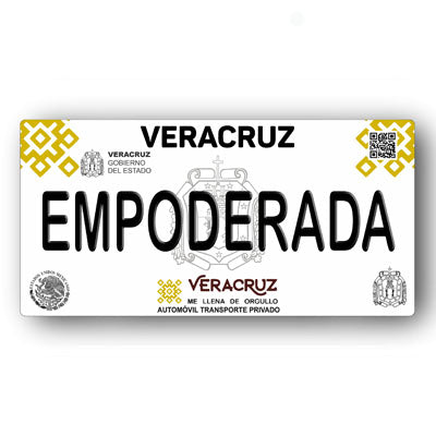 Placa Personalizada con Tu Nombre o Frase | Disponible en Cualquier Estado | MEXICO, USA, CENTRO AMERICA - Regalo Exclusivo